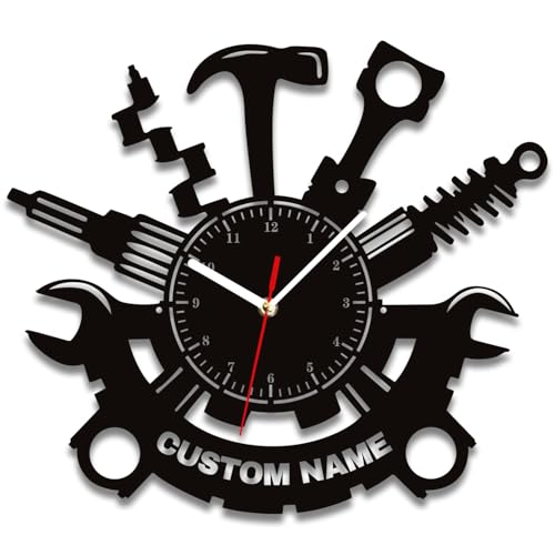PSUNEY Orologio da Parete Personalizzato con Nome Logo in Metallo