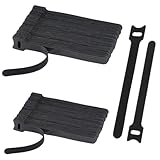 140 Stücke Schwarzer Selbstklebender Kabelkrawatte, Kreativer Multifunktionsbefestigungselement, Kabelorganisator, Wiederverwendbares, Bequemes Befestigungsgurt.