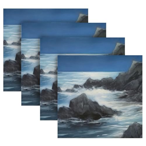 Servilletas de Tela Cuadradas Satinadas Pack x6 50.5 cm miniatura 5