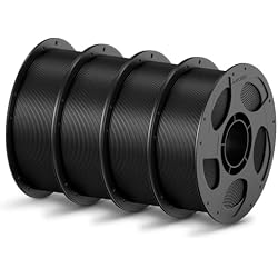 ANYCUBIC 3D Printer Filament PLA Bundle 4KG, Black | Dimensional Accuracy +/- 0.02mm, 3D Printing PLA Filament, Reusable Spool, Fits for Most FDM 3D Printers