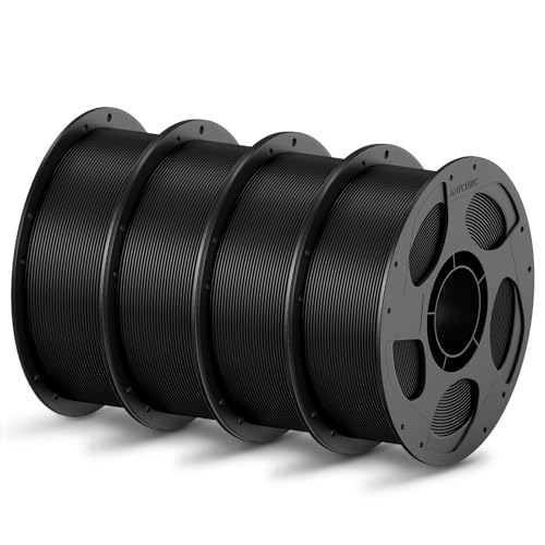 ANYCUBIC PLA Filament 1,75mm, Refill PLA und Spool Kit, 3D Drucker Filament PLA, Vakuumverpackung, Intelligente Identifikation, 4KG Schwarz