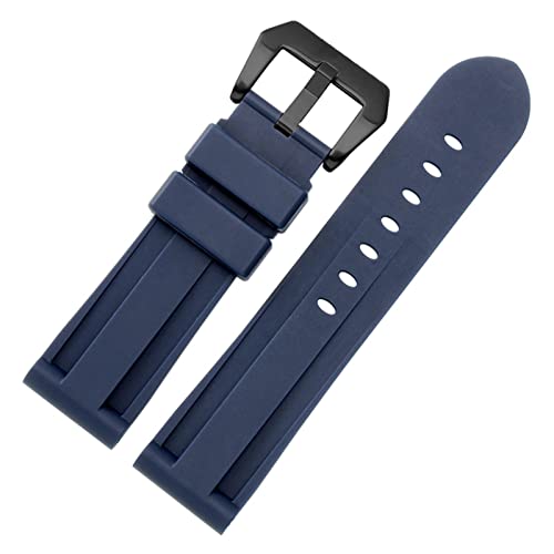 Correa de reloj de silicona impermeable y deportiva de camuflaje azul