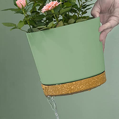 Miniatura 2 de Zmtech Maceta De 25 Cm, Maceta De Plástico Con Agujeros De Drenaje Para Plantas Suculentas, Hierbas, Orquídeas, Menta Y Otras Plantas De Jardín Verde, Set De 2