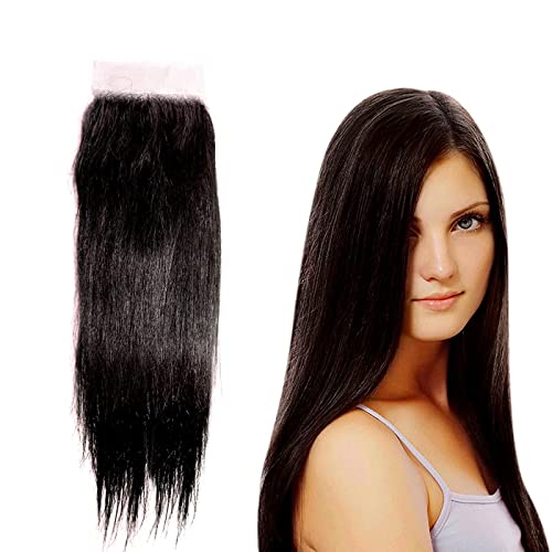 Image of Tressedup hair Front Lace Hair Closure hair wigs For Women and Girls Hair Topper Closure Natural Look Hairs Black 18 Inch Length 100 Gram Pack of 1