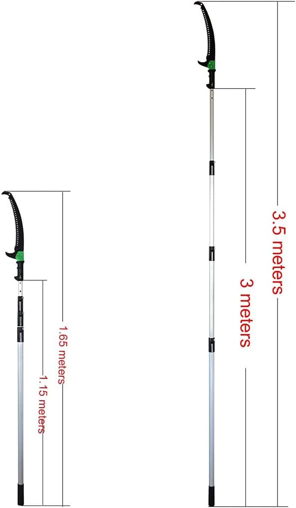 Garden Telescopic Pruning Saw, 3.5M Professional Telescopic Pole Saw For High-altitude Branch And Leaf Trimming, Fruit Tree Lawn Greening Pruning Tool