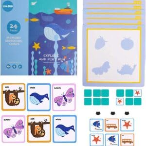Buy MontyMaestro - Wooden Memory Matching Card | Activity Game for Kids ...