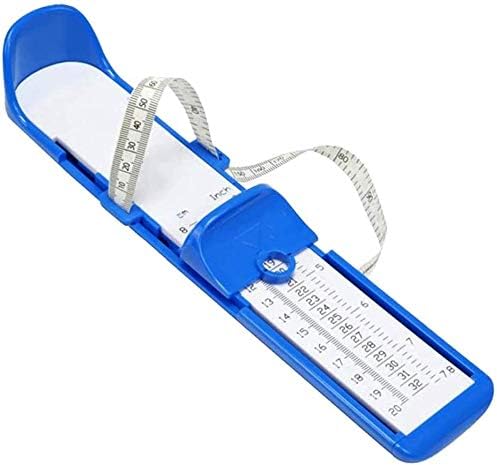 Foot Measuring Device Shoe Gauge Ruler Foot Width Length Measuring Tool for Kids Adult Blue