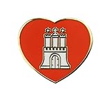 1 Stück Packung Yantec Pins Hamburg Herz Flaggenpin Flagge I Love Hamburg