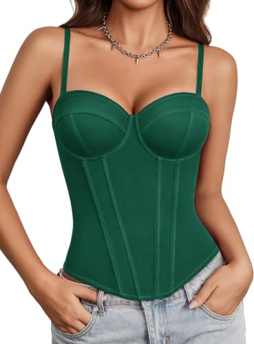 Corsets Tops for Women Fit Bustier Tops Sexy Underwire Y2K Halloween Corset
