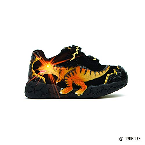 Dinosoles 3D T-Rex Flashing Led Low-Top Kids Dinosaur Shoes. Lightweight Kids Sneakers. Black Little Kids 12 Size. #TOP1