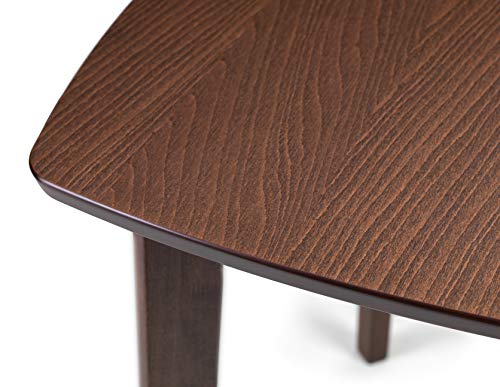 Julian Bowen Lennox Square Dining Table in Walnut Finish - Dimensions: Height 75cm, Width 80cm, Depth 80cm - Image 3