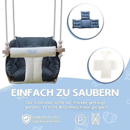 Babyschaukel für Innen und Außen aus Hainbuche-Holz