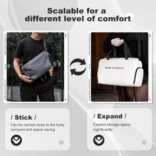 Geerlaqaly gym bag,expandable large capacity close fitting，daily commuting,sports,fitness,short distance travel,shoe cover2