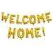 16"Welcome Home Balloon Banner Style Balloons Foil Letter Balloon Anniversary Celebration Party Decorations, Gold