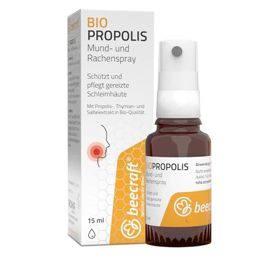 beecraft BIO Propolis Mund-, Hals- und Rachenspray + Thymian & Salbei | Halsspray | pflegt gereizte Schleimhäute | wohltuend bei Husten, Heiserkeit oder Schluckbeschwerden | BIO-Imker-Qualität
