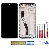 swark Pantalla LCD compatible con Xiaomi Redmi 8 M1908C3IC / Xiaomi Redmi 8A MZB8458IN (negro con marco) Pantalla LCD táctil + herramientas