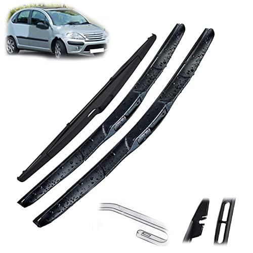 Essuie-glace Citroen C3 MK1 balais avant arrière crochet U 2002-2009