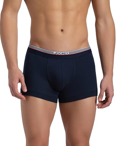 Image of Jockey UI22 Men Super Combed Cotton Rib Trunk with Ultrasoft Waistband
