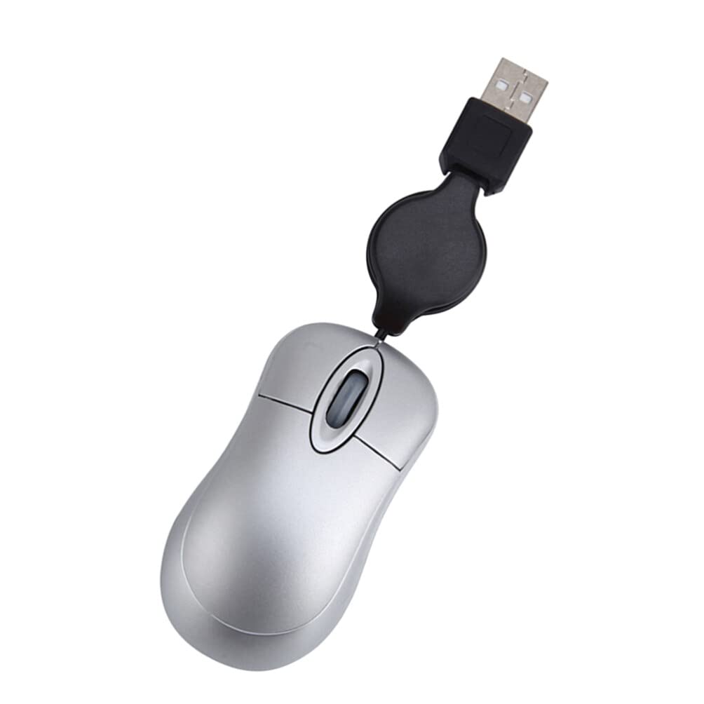 Hemobllo Mouse USB Mini Telescopico 1000 Dpi in Plastica per Computer
