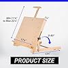 Falling in Art Beechwood Tabletop Easel, Wooden Drawing Board Easel, Adjustable Desktop Easel for Artists and Beginners, Suitable for Painting and Displaying Artwork #1