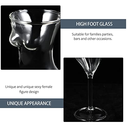 Vosarea 2Pcs Novelty Wine Glasses Human Body Shape Goblets Creative Cocktail Champagne Whiskey Glasses For Home Bar Club Birthday Party #TOP4