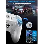 AOC Interactive Screen PC Controller — Wireless Controller Compatible with PC/Switch/Switch 2/iOS/Android, Hall Effect Joystick & Triggers, RGB Lighting, Adjustable Vibration/Turbo, 1000mAh Battery(White) - Image 5
