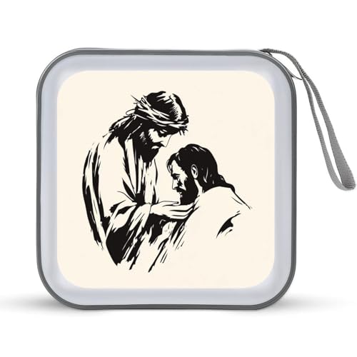 Minimal Jesus Helping A Man CD Case DVD Storage Case Portable