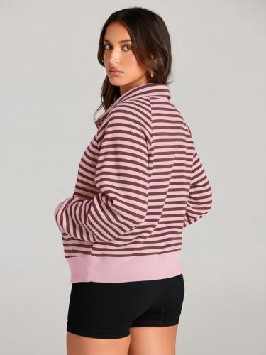 Image of AUTOMET Womens Sweatshirts Half Zip Fleece Pullover Fall Outfits | Fall Fashion Clothes 2026,Cropped Hoodies,Cute Y2k Tops,Quarter Zipper Sweater,Winter Loungwear Outfits
