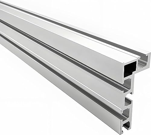 75 Tipo T Ranura ingletadora, 1000 mm T Track Riel de fijación de riel de aleación de aluminio T-Nut Guía, Bricolaje en T Ranura de inglete, para sierras de mesa, mesas de carpintería