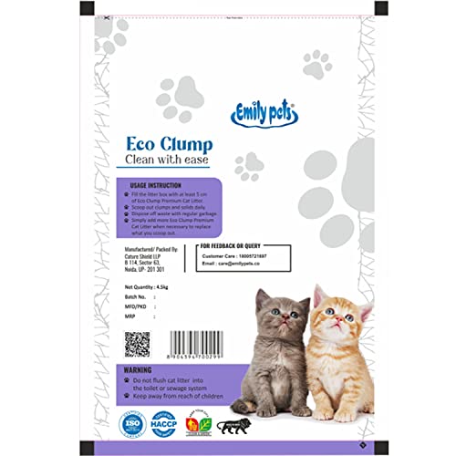 Emily Pets Fresh Scented Bentonite Cat Litter Levender 4.5kg