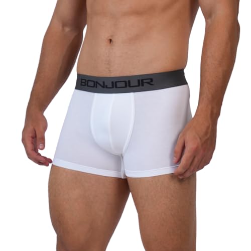 Image of Bonjour Men's Cotton Comfort Trunk - Soft Breathable Everyday Underwear (Pack of 1)