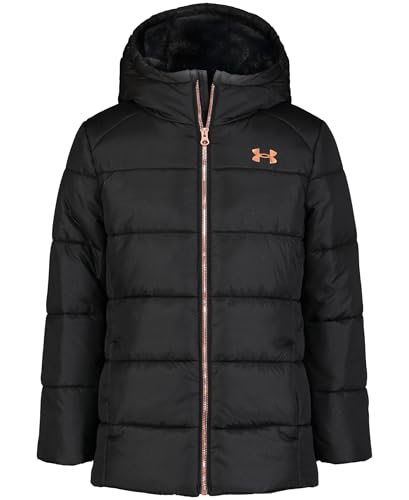 Image of Under Armour Girl's Hooded Parka Puffer Jacket, Insulated & Water Repellent
