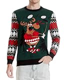 Runhit Hässliche Weihnachtspullover Herren Ugly Christmas...