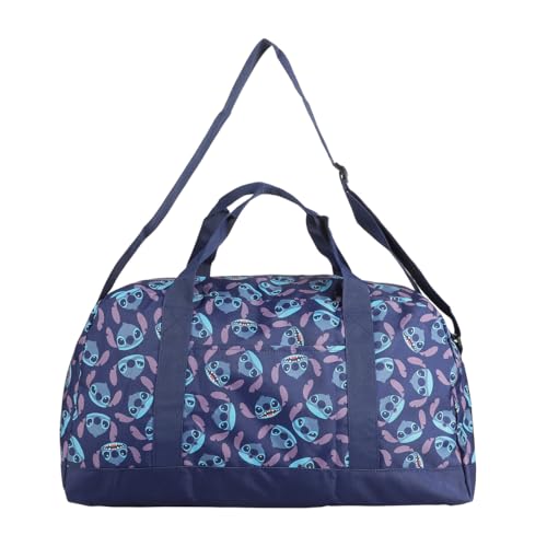 Lilo & Stitch All-Over Stitch Face Print Blue 21 Packable Duffel