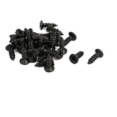Image of uxcell Frame Turn Button, 4 /5 inch Metal Ridged with Screws for Hanging Pictures, Photos, Drawings and Posters, Black, 50 Pcs