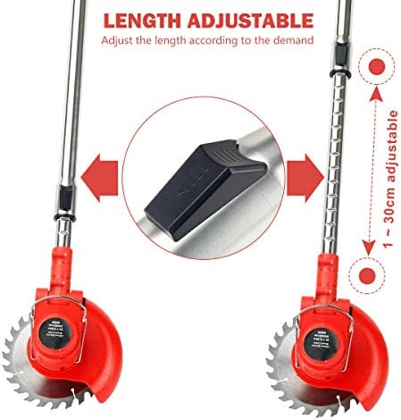 King Showden Grass Trimmers with 2 battery, Electric Grass Trimmer Edger Lawn Mower 24V 4000mAh Lithium-Ion Cordless Grass Brush Cutter Kit
