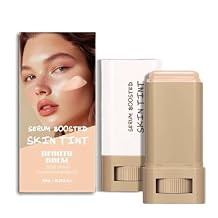 2pcs Foundation Stick with Beauty Balm Serum, Tinted Moisturizing Face Contour, Natural Finish Makeup 4, 4