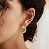 SHERLOVE Trendy Gold Plated Knot Earrings for Women Chunky Statement Drop Dangle Earrings Lightweight Hypoallergenic Fashion Accessories Gifts for Womens Gold Jewelry #1