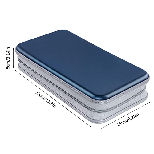 Siveit Cd Case Holder, 80 Capacity Cd/Dvd Case Holders Wallet Hard Plastic Cd Dvd Disc Cases Storage Binder For Car Home Office Travel (Dark Blue) #TOP5