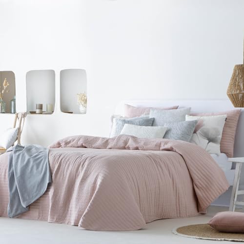 Antilo Colcha Bouti Modelo Linette de Fundeco Primavera otoño (Rosé, Cama 90 (180 x 270 cm.))