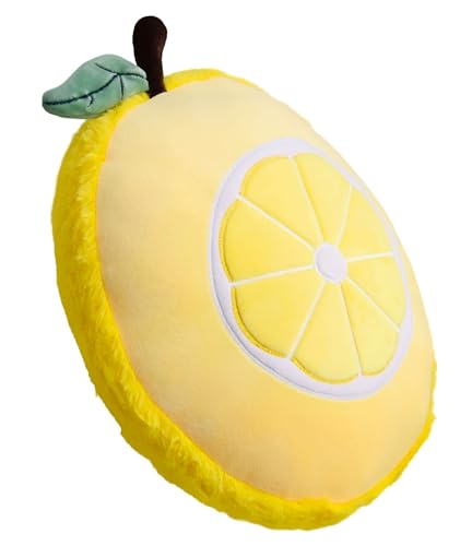 Image of Lemon Plush Pillow Cute Fruit Stuffed Animal Soft Plushie Snuggly Hugging Pillow Toy Gifts for Kids Brithday Lemon Lover and Christmas 12.6 Inches (Yellow)