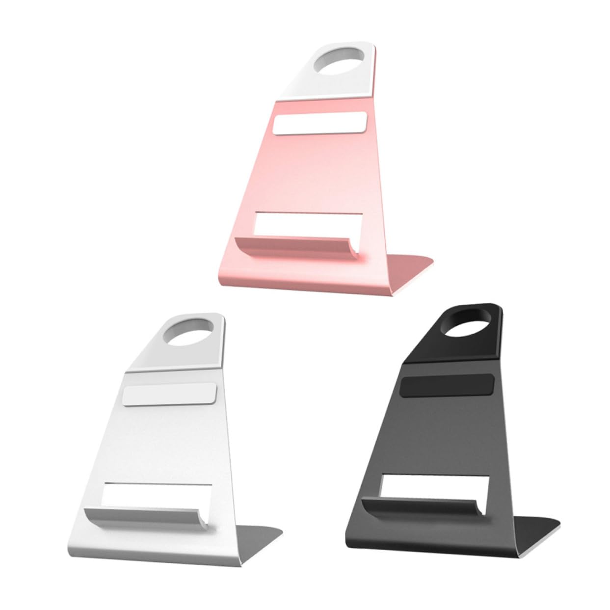 2pcs Cell Phone Stand Charge Station Phone Bracket Metal Charging Support Watch Charging Stand