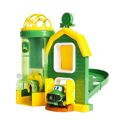 Oball Go Grippers John Deere Rev Up Barnhouse Playset and Push Vehicle, Ages 12 months +