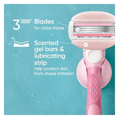 Image of Gillette Venus ComfortGlide White Tea 4 count, with Gillette Venus ComfortGlide plus Olay 2 count, Women's Razor Blade Refills