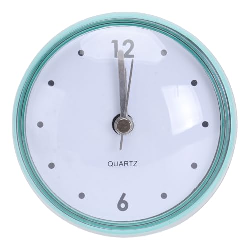 RORPOIR Waterproof Clock for Bathroom Suction Cup Wall Clock Digital Timer Ideal for Kitchen Shower Abs Material Silent Design Random Color
