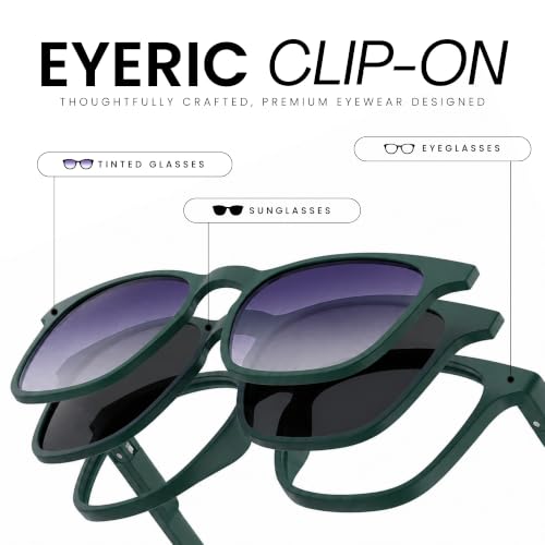 Image of 3-in-1 Magnetic Clip On Sunglasses for Men & Women