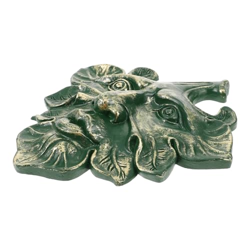 Garneck Decoración Mural Hombre Verde Resina Escultura Colgante Ecológica para Hogar y Jardín Arte Pared Creativo y Versátil Verde