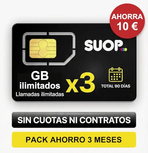 Tarjeta SIM Prepago | Pack Ahorro 3 Meses | Datos y Llamadas ilimitadas