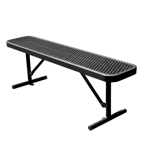 Banco de parque para jardín y porche: asiento exterior de metal y hierro fundido