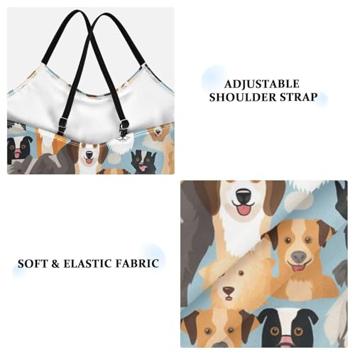 ALAZA Hipster Dog Puppy Girls Swimsuit Bathing Suit Beach Swimwear One Piece 3-10T3